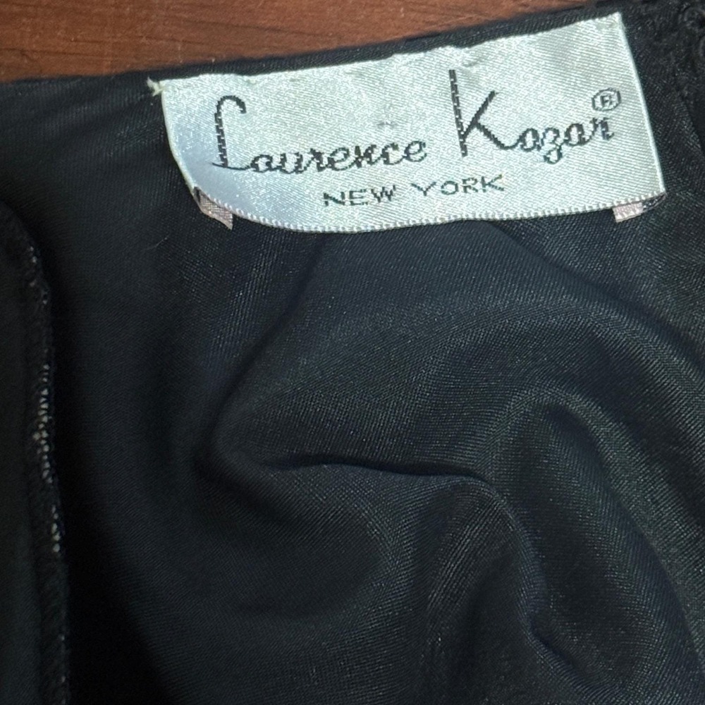 Vintage Laurence Kazar Silk Sequin Beaded Top 80s 90s Floral Scalloped Blouse - Picture 6 of 12